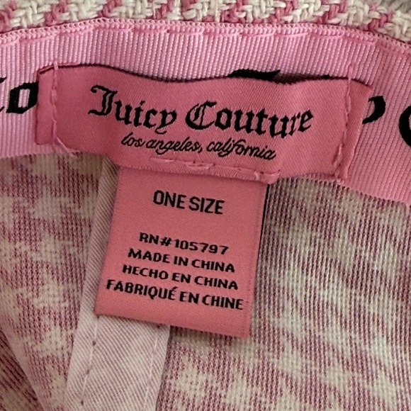 Y2K Juicy Couture Houndstooth Plaid Hat One Size - Picture 7 of 8
